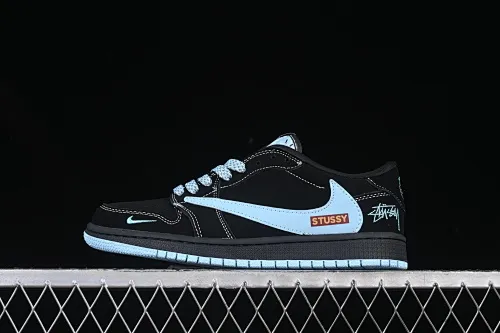 All categories Air Jordan Jordan series basketball shoes Air Jordan 1 Low high-end custom low-top sneakers Travis Scott x Fragment Design x Air Jordan 1 Low OG SP AJ1 Joe 1 Stussy joint black Tiffany low-top cultural casual sneakers XS2024-008
